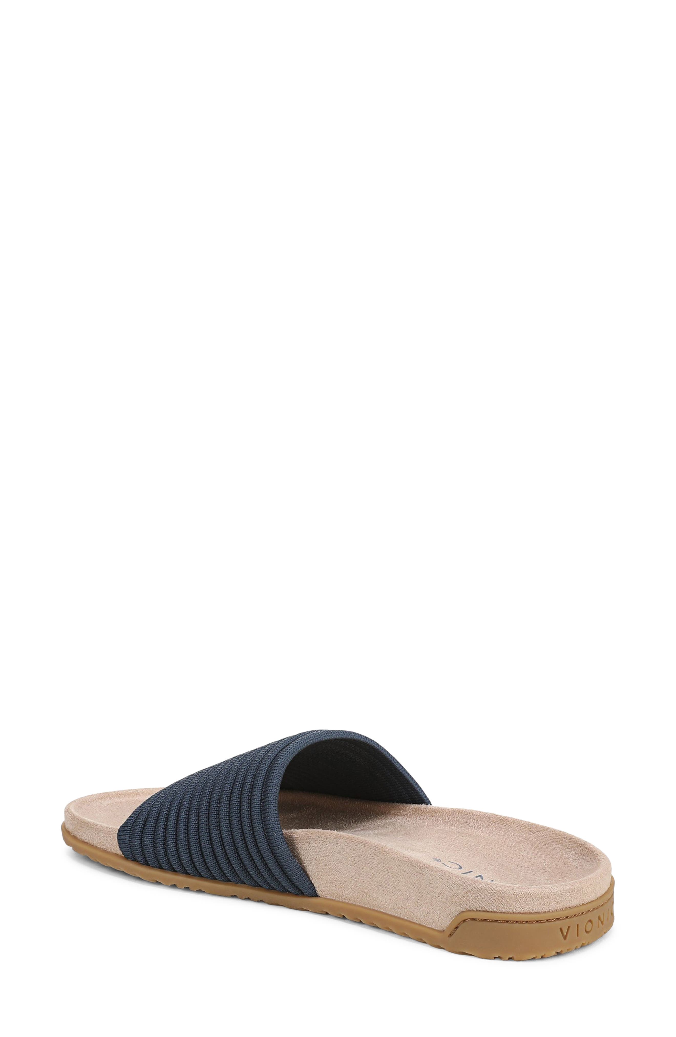 Evie Slide Sandal, Alternate, color, DARK DENIM