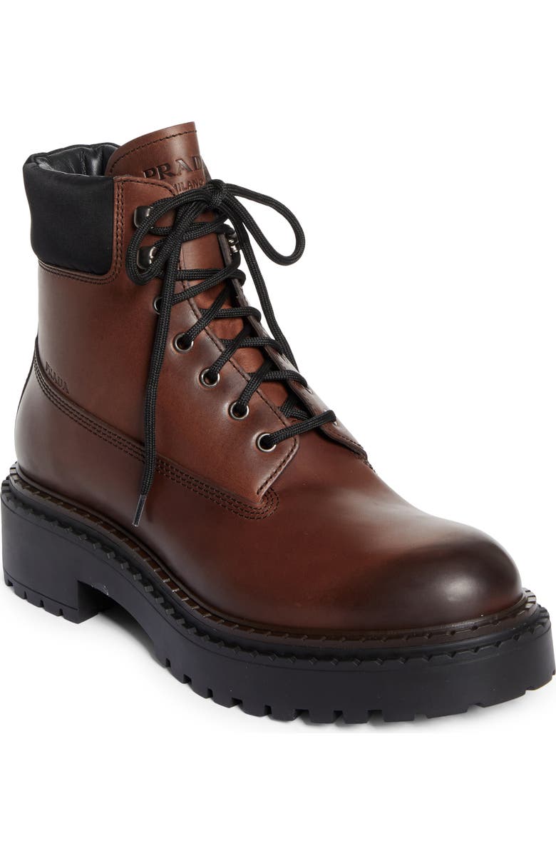 Prada Combat Boot, Main, color,