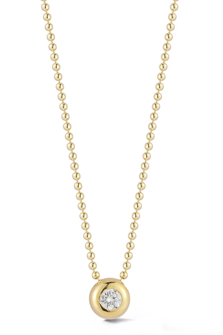 Round Pendant Necklace, Main, color, GOLD