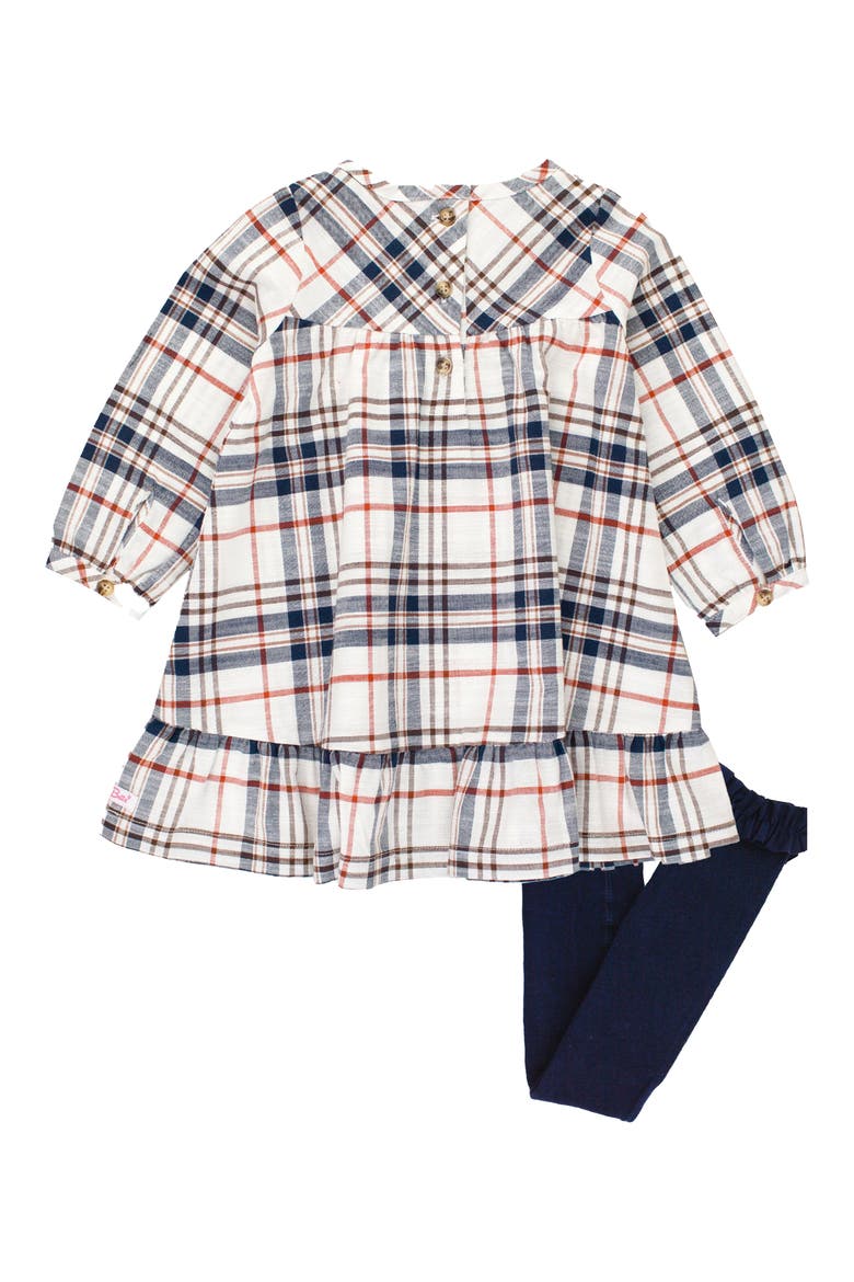 Harvest Plaid Twirl Dress & Leggings Set, Alternate, color, HOMEGROWN HARVEST