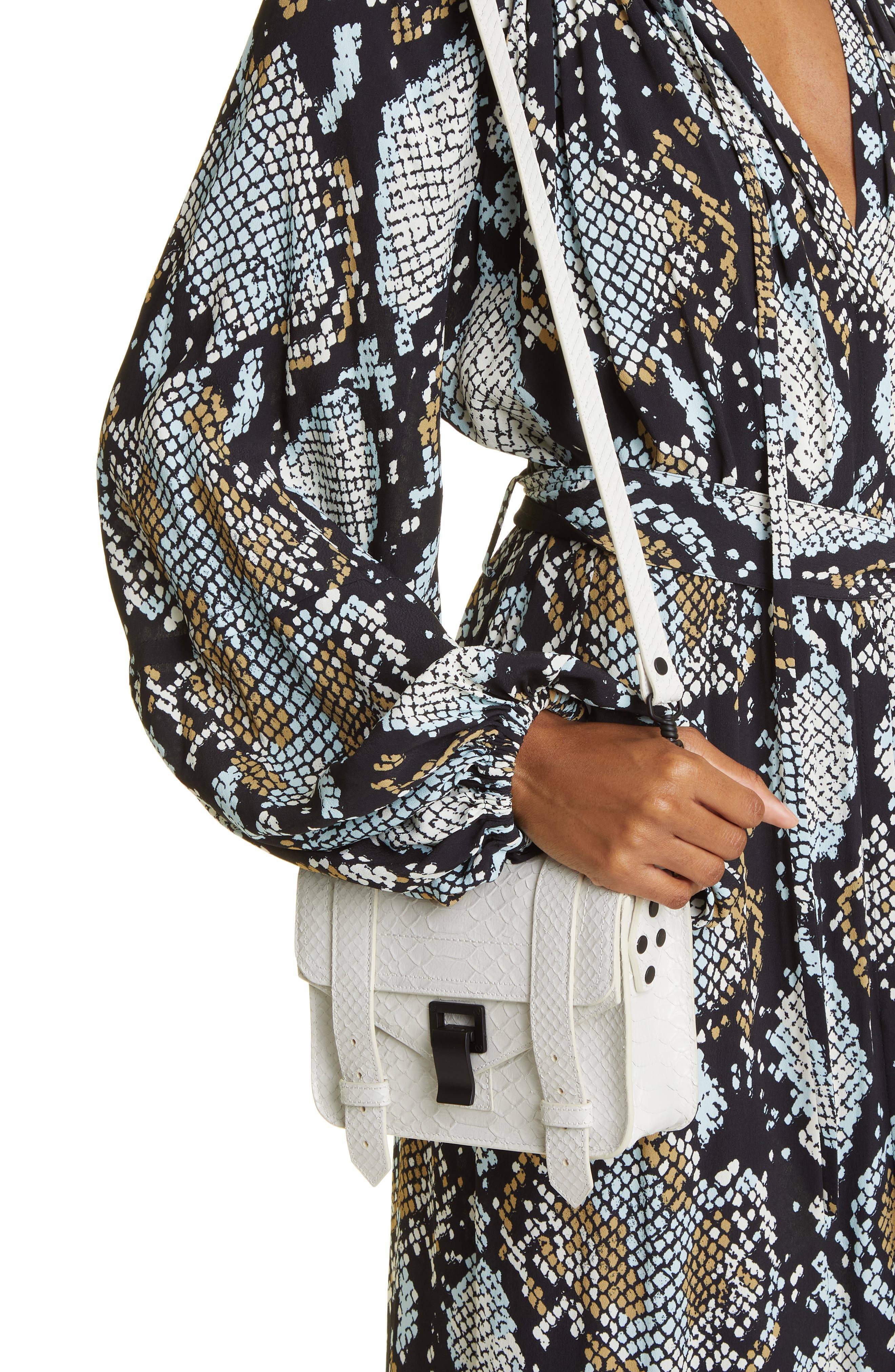 Proenza Schouler Mini PS1 Suede Crossbody Bag, Alternate, color, 