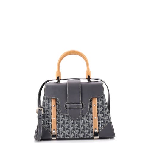 Saigon Top Handle Bag Coated Canvas with Leather PM