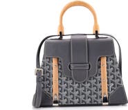 Pre-Owned Goyard Saigon Top Handle Bag Coated Canvas with Leather PM