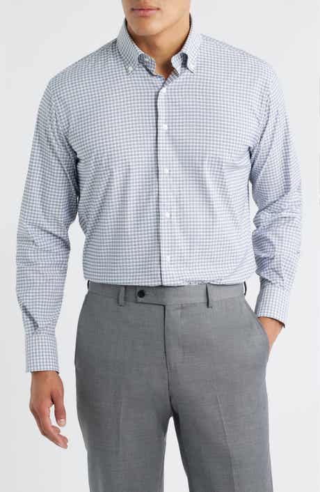 Peter Millar Cashiers Shadow Check Performance Twill Button-Down Shirt