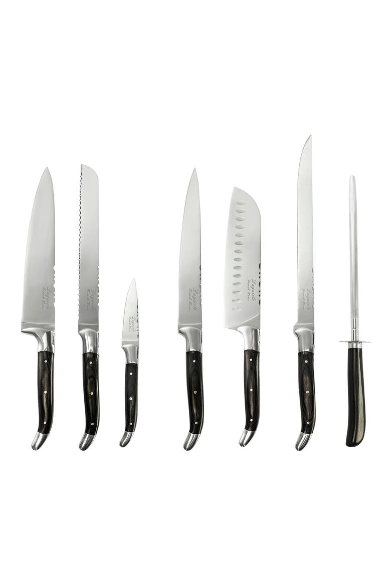 7-Piece Connoisseur Knife Set, Main, color, BLACK