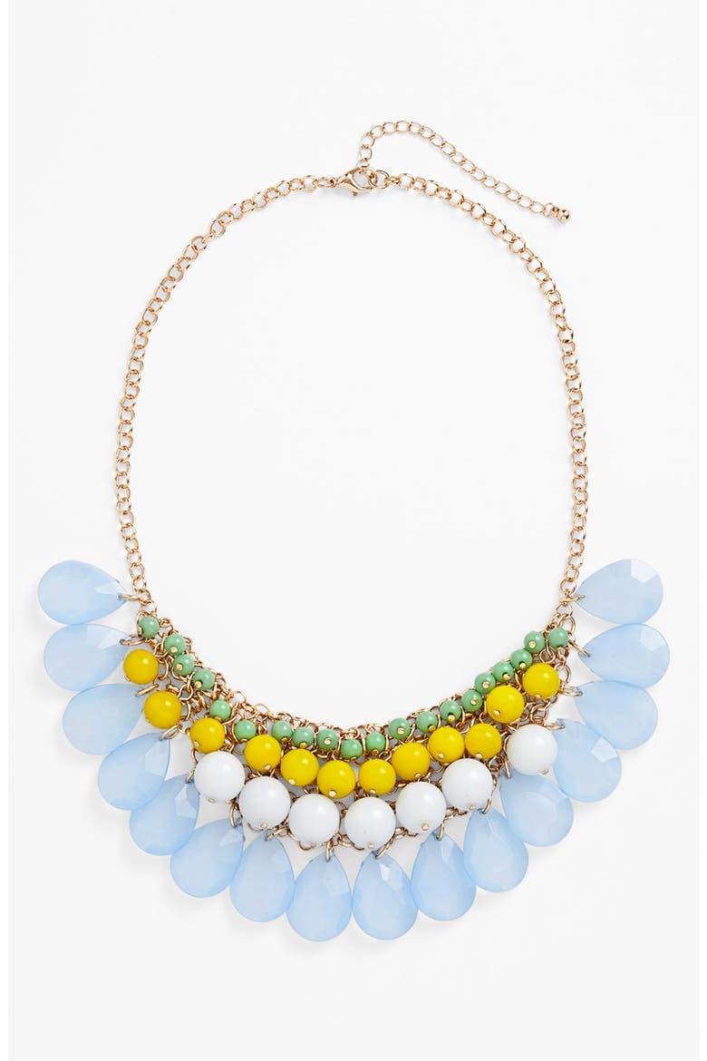 Layered Statement Necklace, Main, color, PERIWINKLE