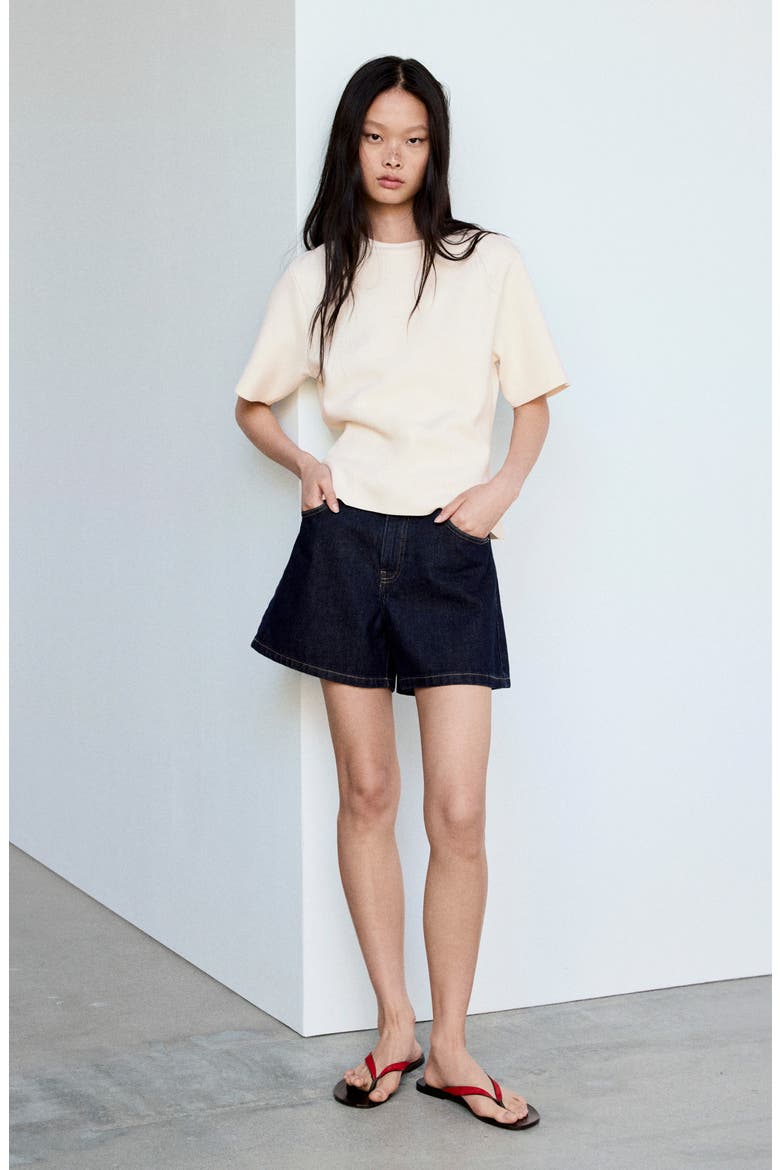 Short Sleeve Fine Knit Sweater, Alternate, color, ECRU