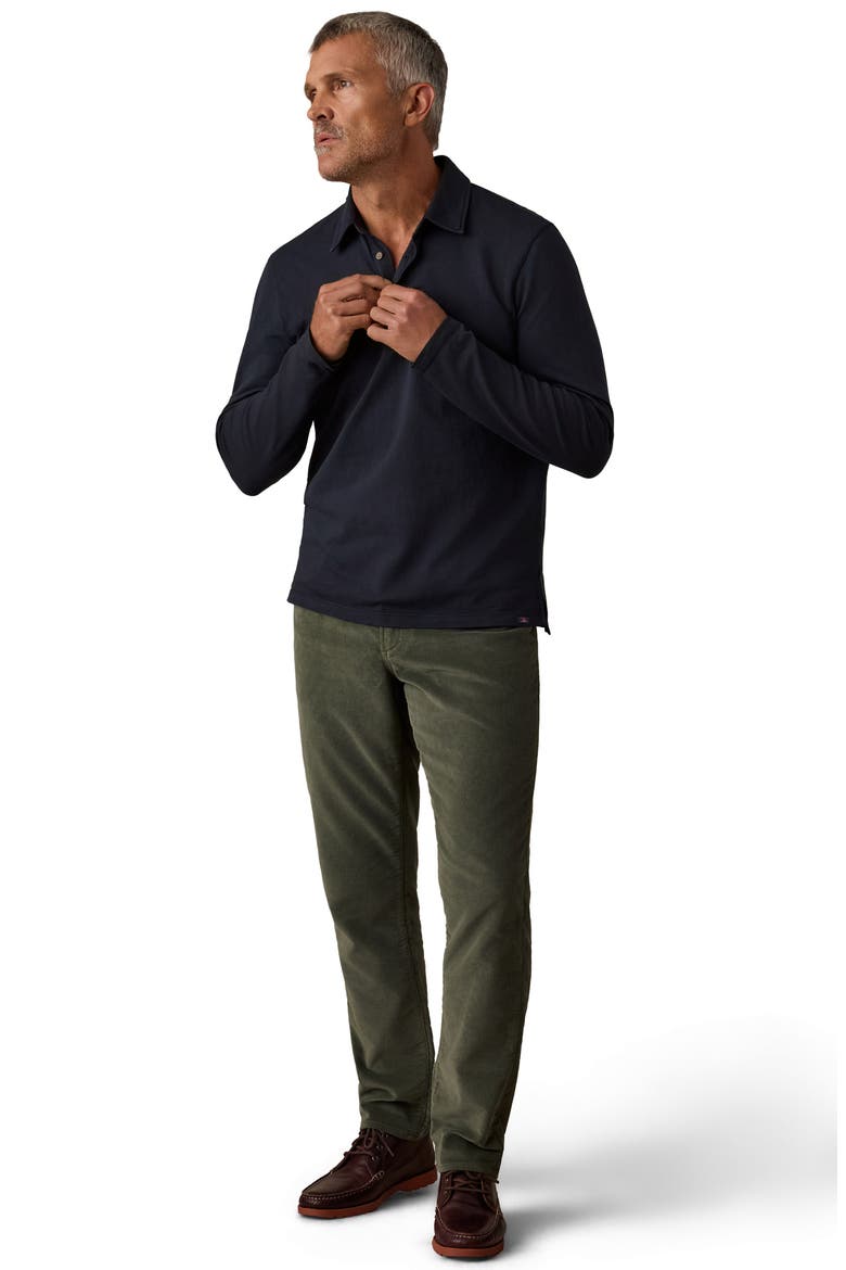 Field Long Sleeve Knit Polo, Alternate, color, RIDGE BLACK