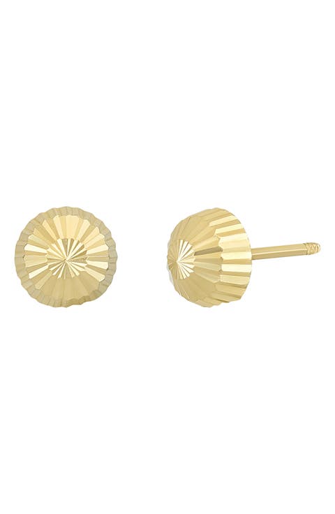 14K Gold Textured Stud Earrings (Nordstrom Exclusive)