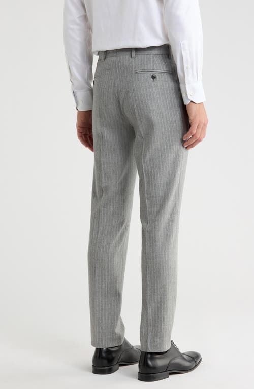 Tommy Hilfiger Pinstripe Wool Dress Pants In Gray