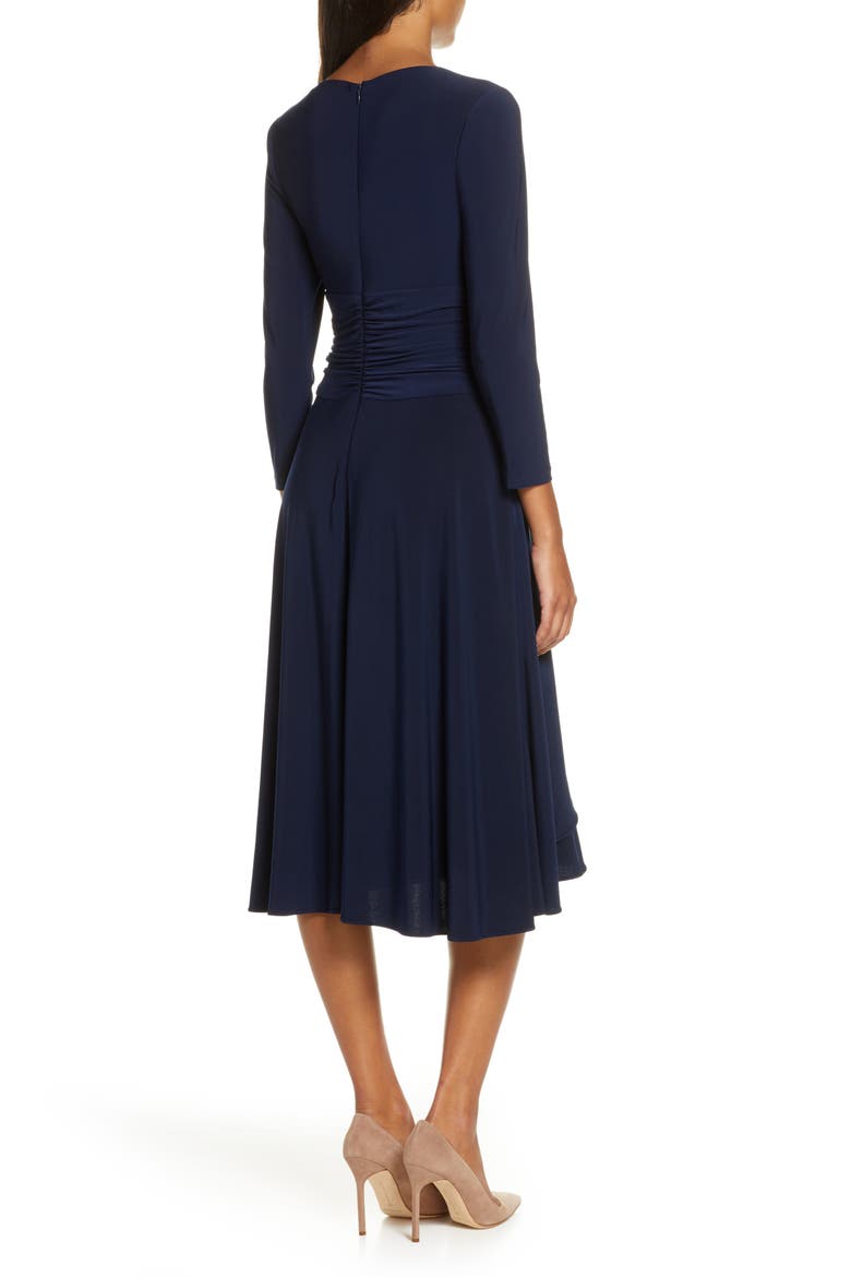 Faux Wrap Dress, Alternate, color, NAVY