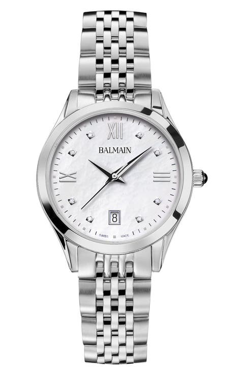 Classic R Diamond Bracelet Watch, 34mm