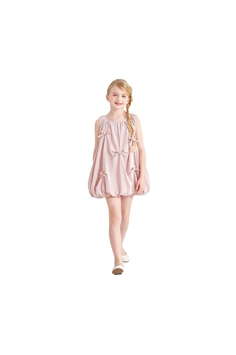 Verona Bow Balloon Dress, Alternate, color, Pink