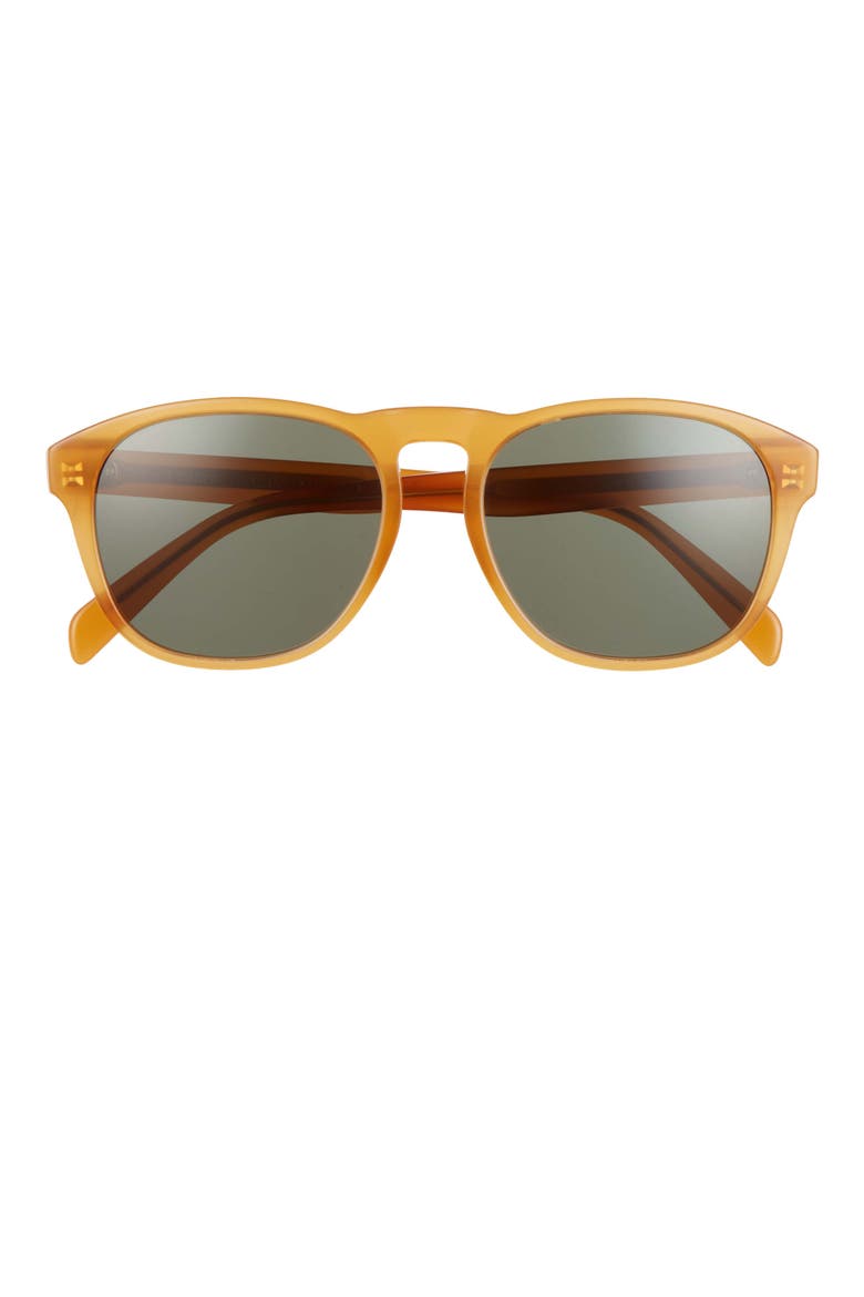 Pantos 57mm Sunglasses, Main, color, SHINY HONEY/ GREEN
