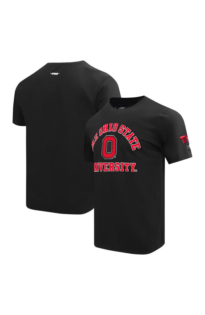 PRO STANDARD Men's Pro Standard Black Ohio State Buckeyes Classic Stacked Logo T-Shirt, Alternate, color, Black