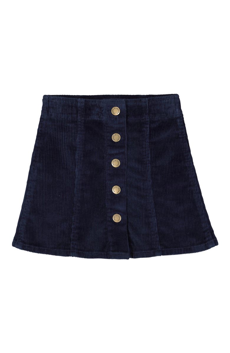 Hope & Henry Baby Girls' A-Line Snap Front Skirt, Infant, Alternate, color, Navy Corduroy