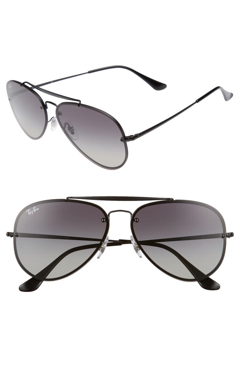 Ray-Ban 61mm Gradient Lens Aviator Sunglasses, Main, color, 