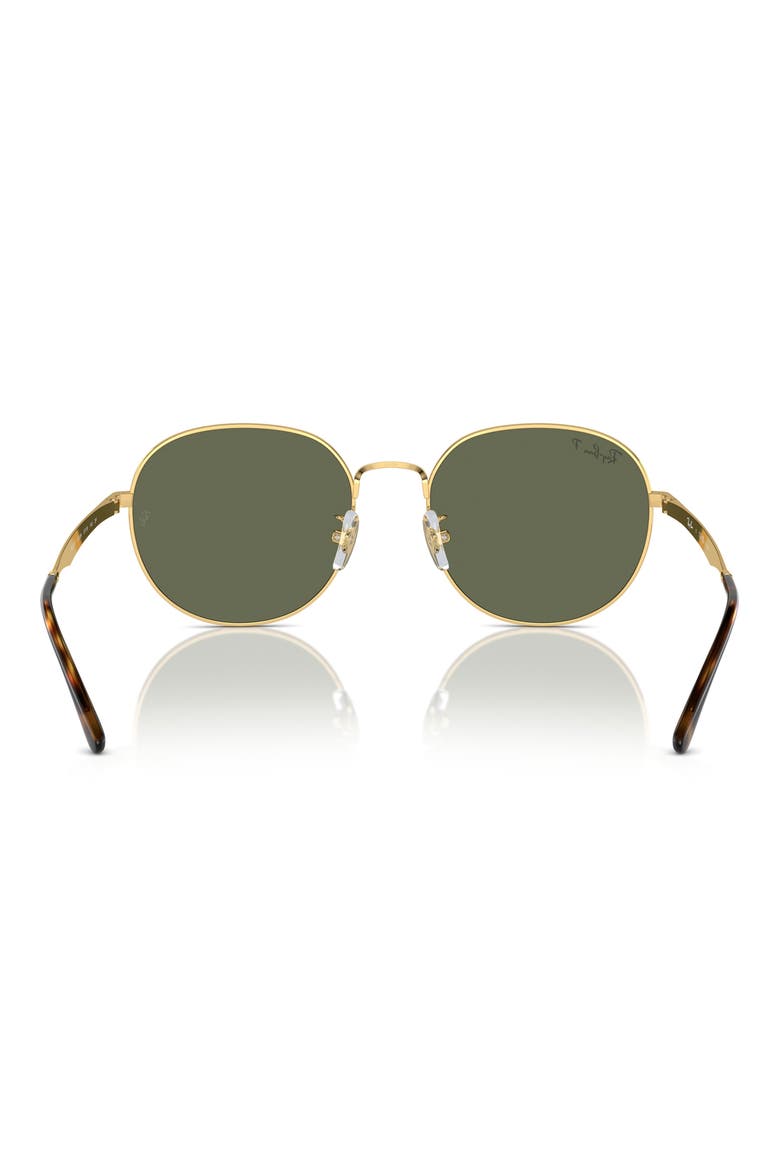 57mm Polarized Round Phantos Sunglasses, Alternate, color, GOLD FLASH