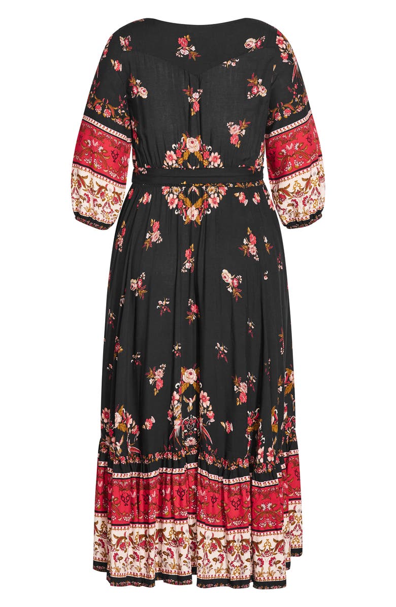 City Chic Angel Spirit Long Sleeve Maxi Dress, Alternate, color, 