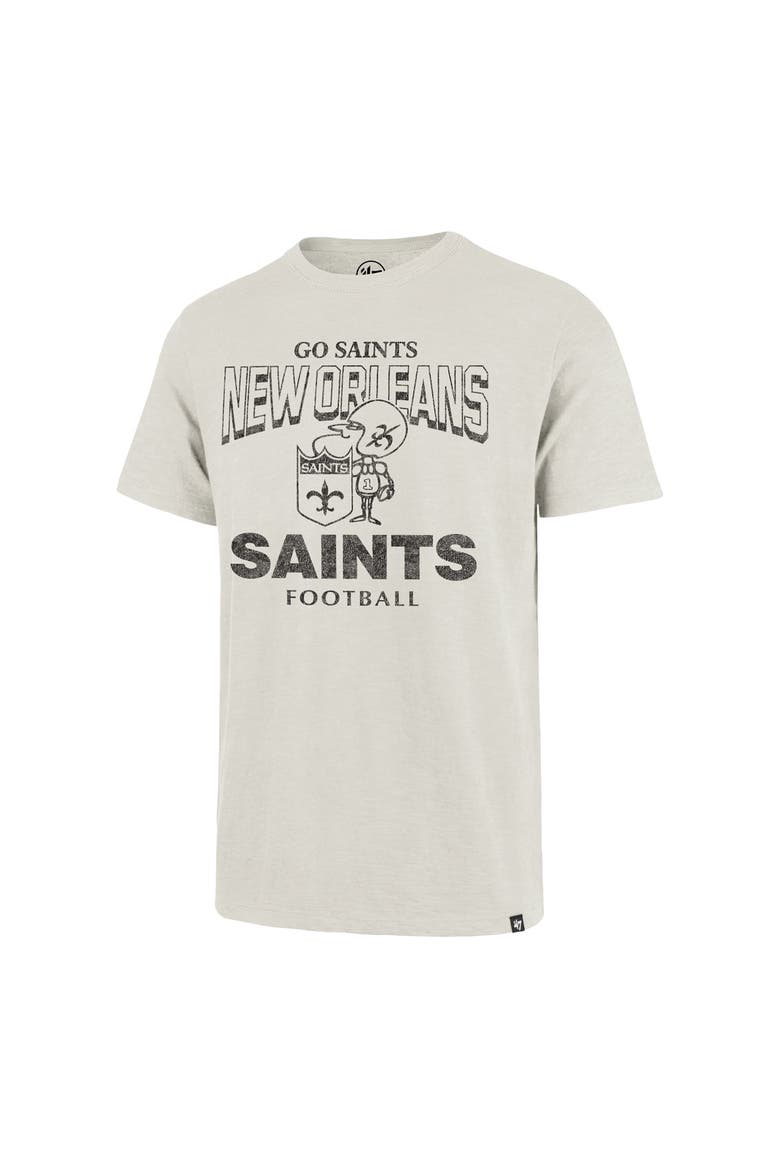 Men's '47  Natural New Orleans Saints Head On Scrum Slub T-Shirt, Alternate, color, Natural