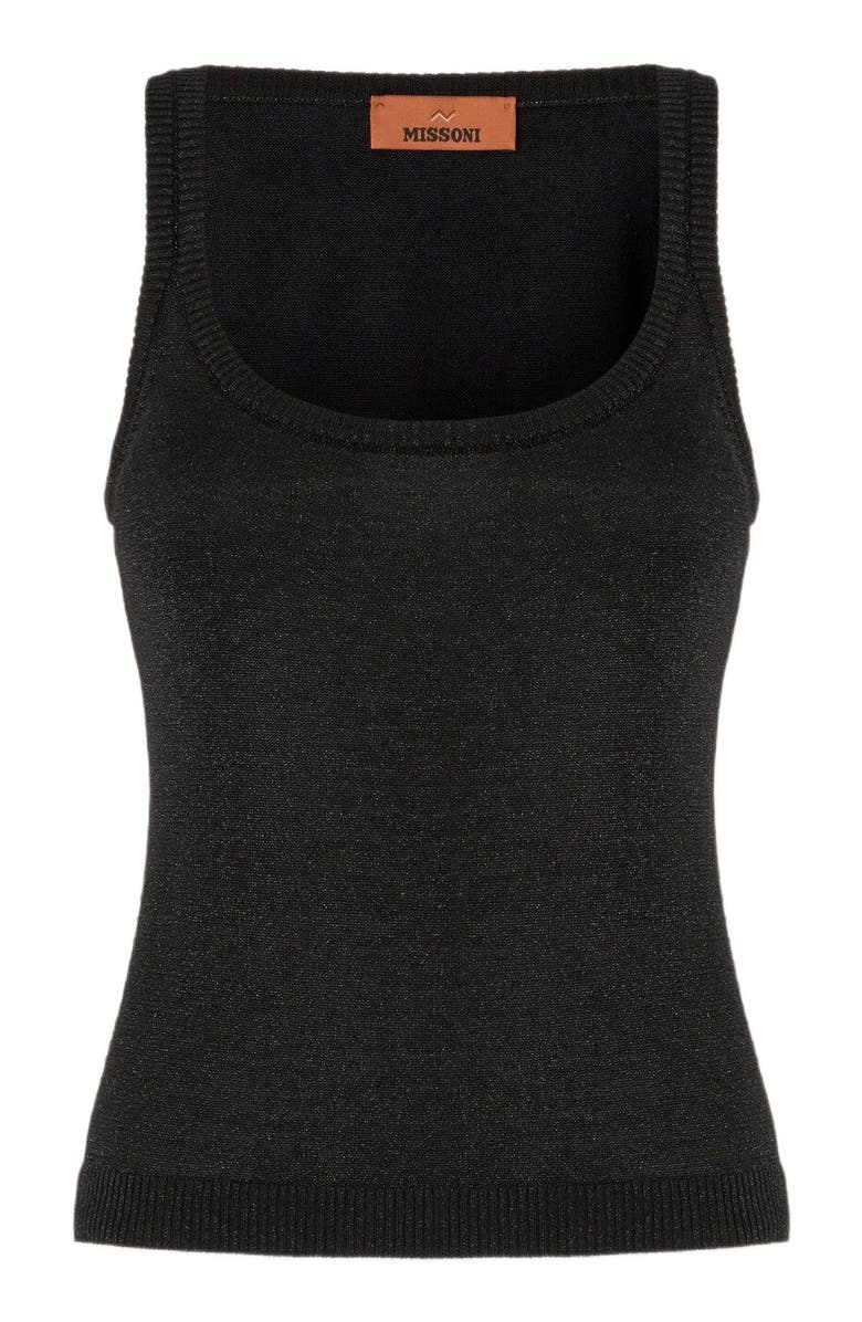 Missoni Viscose Lamé Tank Top, Alternate, color, Black