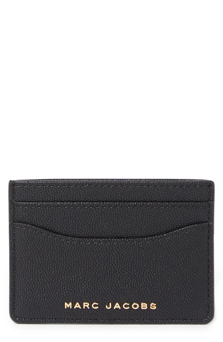 Marc Jacobs Pebbled Leather Card Case, Main, color,