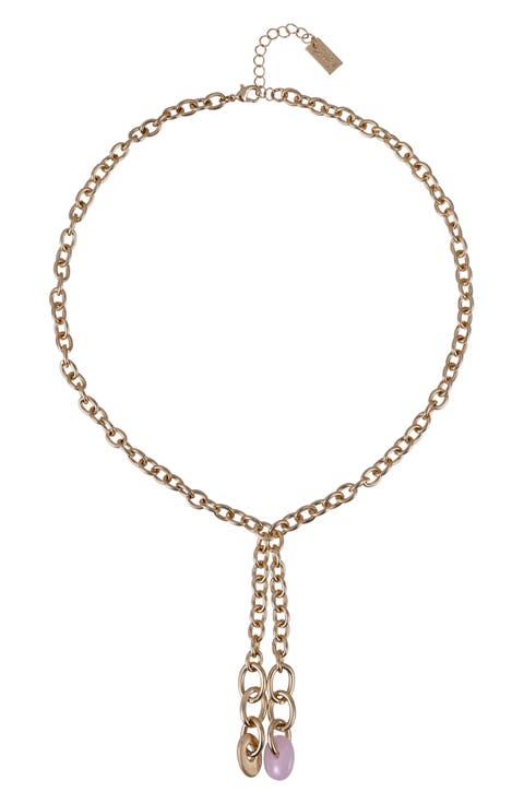 Goldtone Y-Chain Necklace