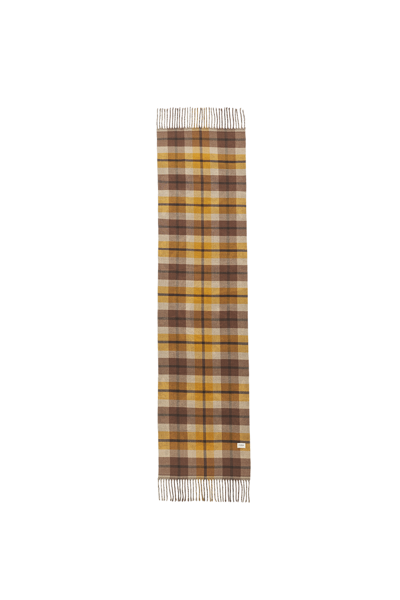Woodland Tales Taupe Jacquard Scarf, Alternate, color, Taupe & Chocolate