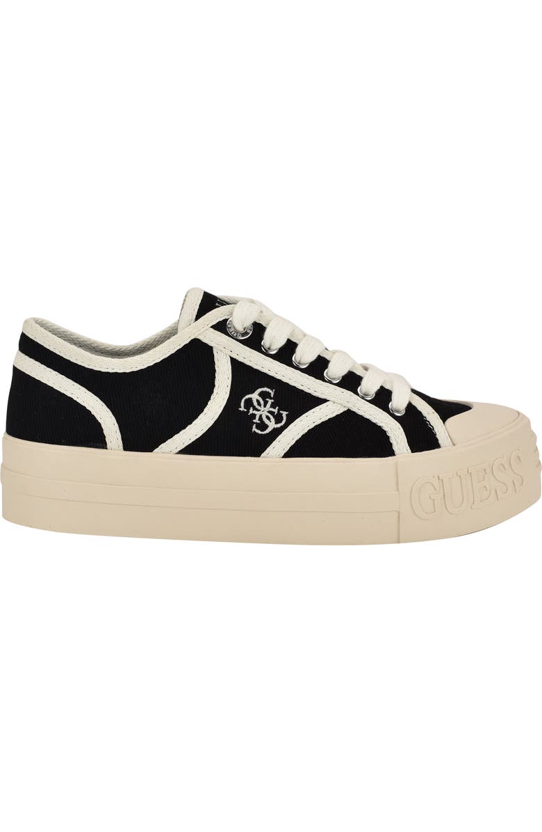 GUESS Issah Platform Sneaker, Alternate, color, Black