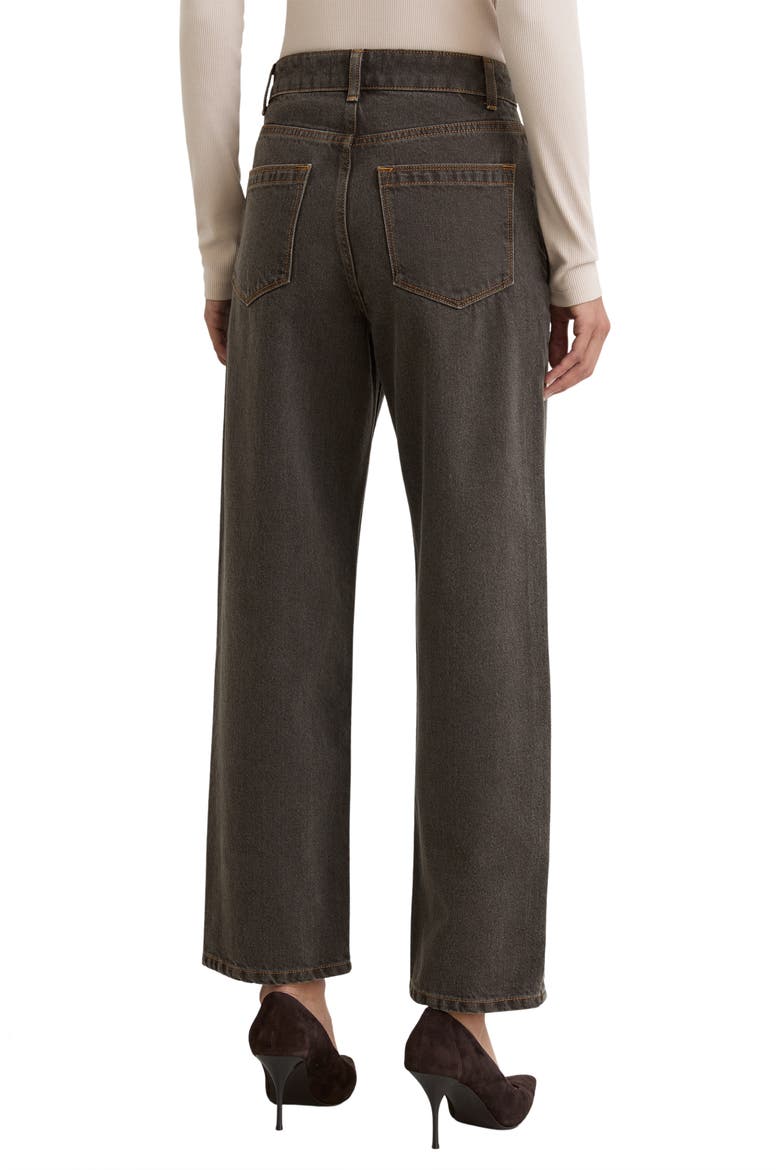 Selin Mid Rise Straight Leg Jeans, Alternate, color, MUSHROOM BROWN