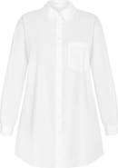 City Chic Callie Oversize Long Sleeve Button-Up Shirt