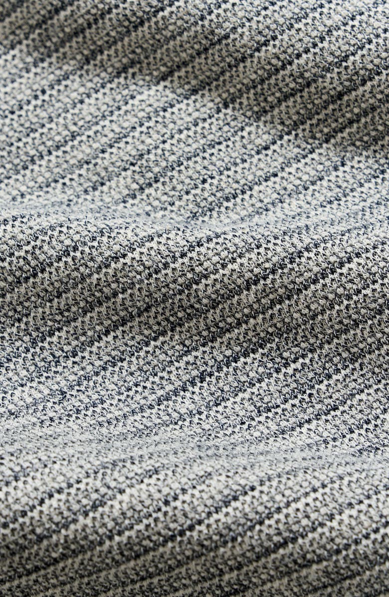 Billy Reid Textured Treme Knit Short Sleeve Button-Up Shirt, Alternate, color, Grey Heather