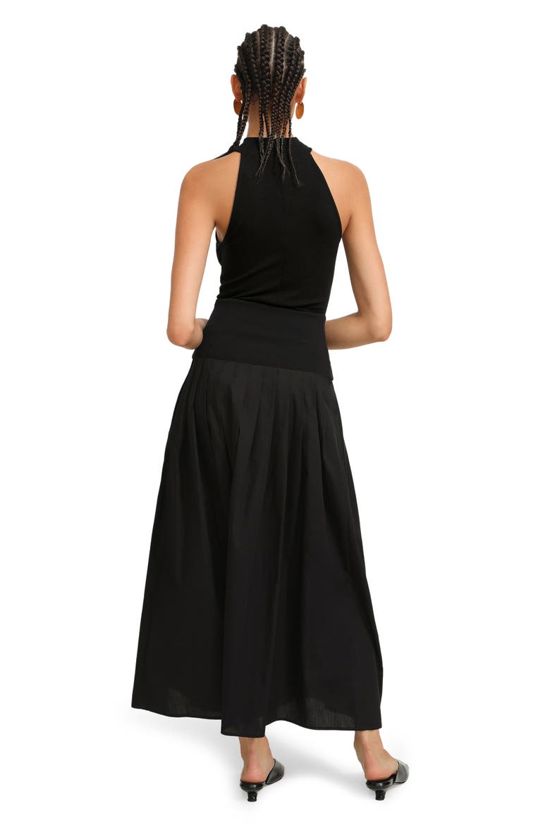 Kenmare Pleated Maxi Skirt, Alternate, color, BLACK