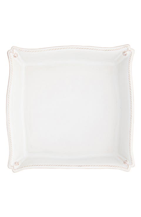 Berry & Thread Whitewash Ceramic Matzoh Plate