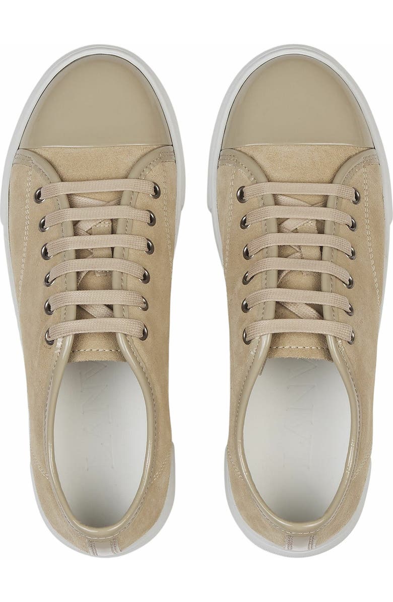 Lanvin Dbb1 Sneakers In Suede And Patent Leather For Women, Alternate, color, Lin