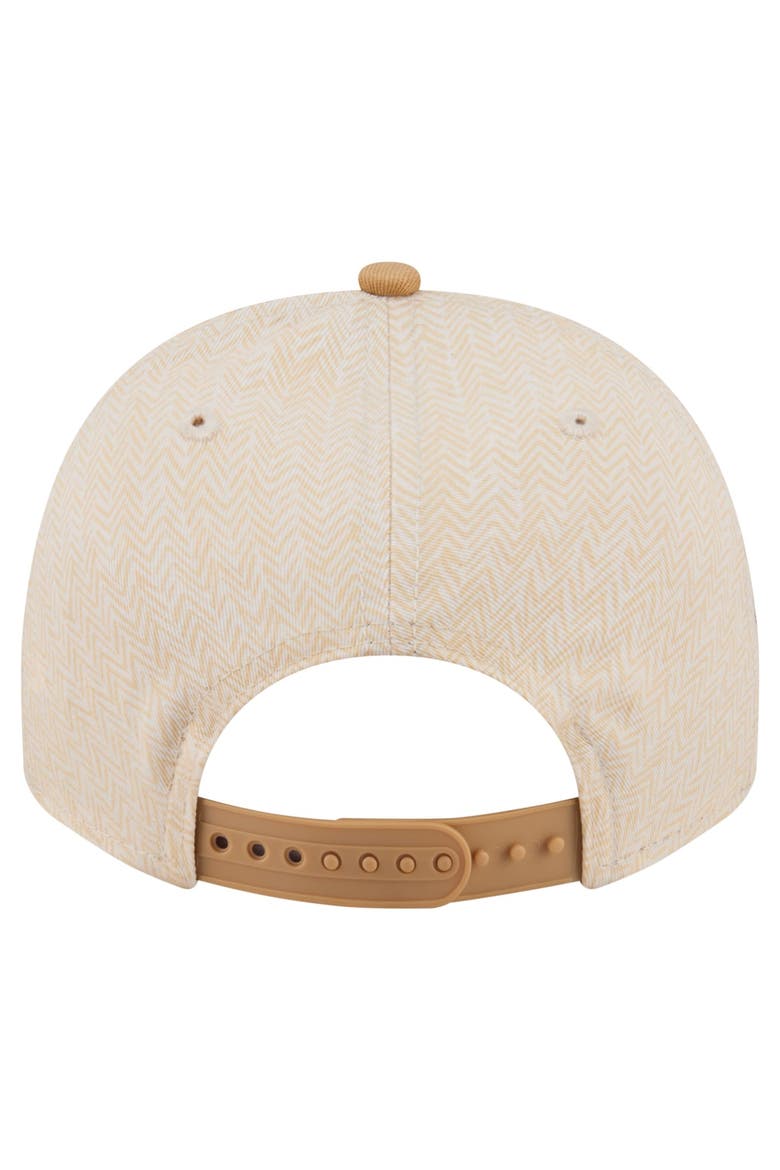 Men's New Era  Cream Chicago Cubs Herringbone 9FIFTY A-Frame Snapback Hat, Alternate, color, Cream