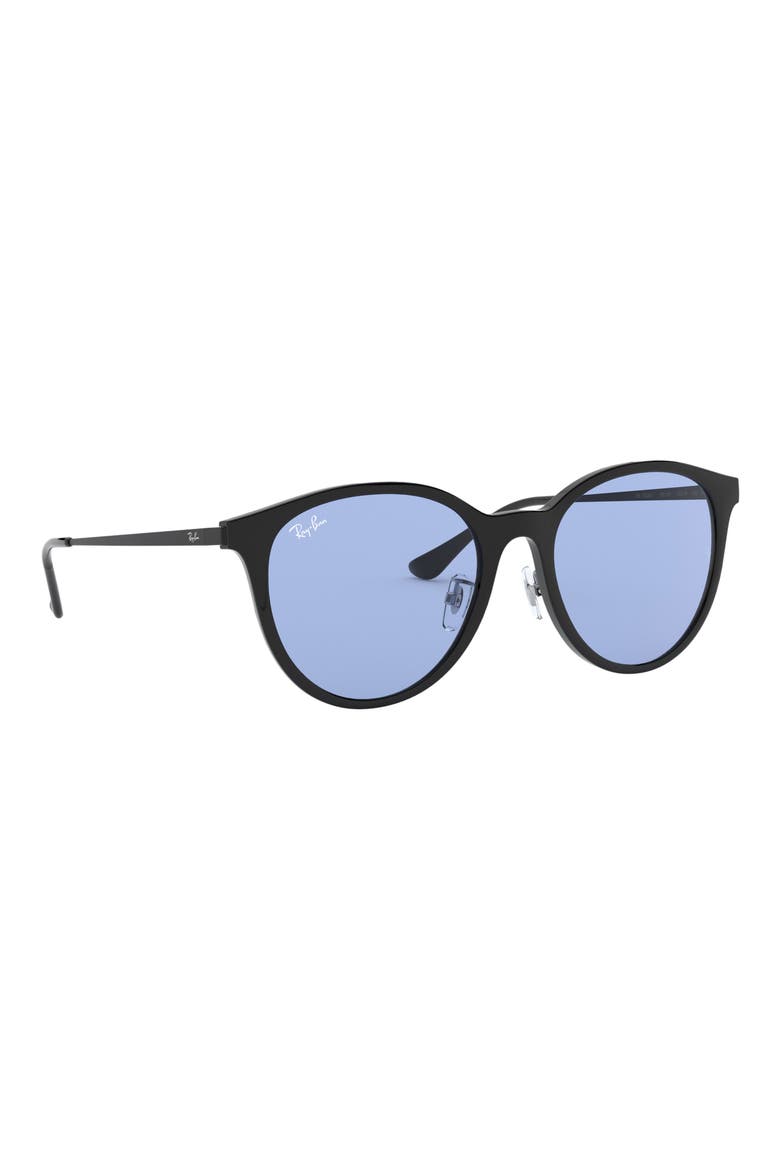 55mm Square Sunglasses, Alternate, color, BLACK / BLUE