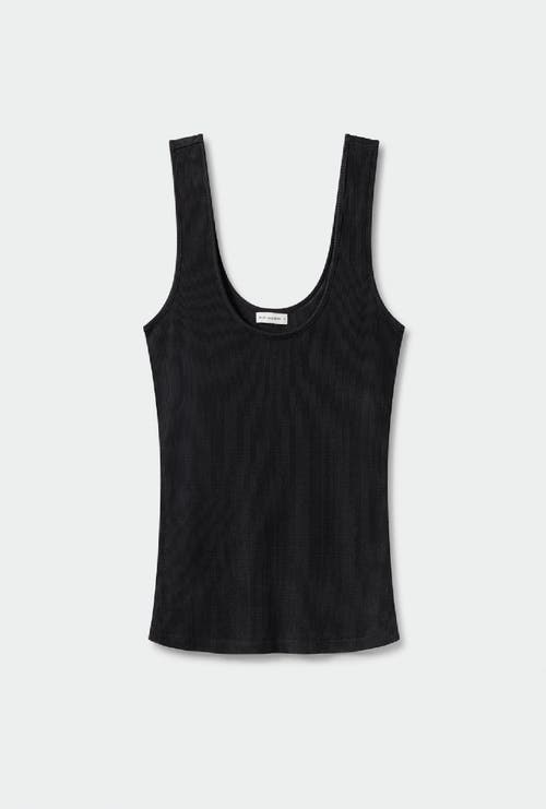 Shop Silk Laundry Ribbed Tank Black