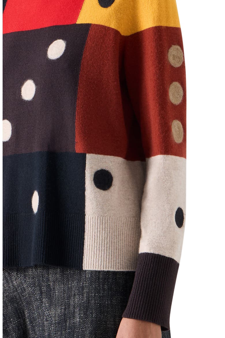 Dice Intarsia Wool & Cashmere Sweater, Alternate, color, MULTICOLOR