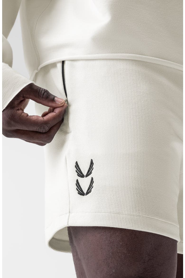 Waffle Knit Sweat Short, Alternate, color, Cream
