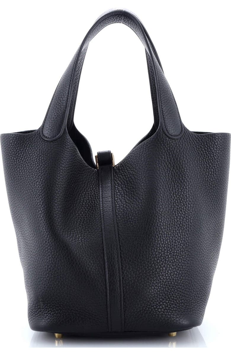 Pre-Owned Hermes Picotin Lock Bag Clemence MM, Alternate, color, Noir