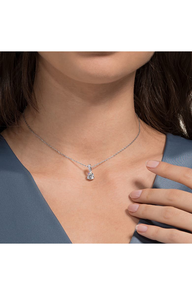 Swarovski Stilla Swarovski Cubic Zirconia Pendant Necklace, Alternate, color, White
