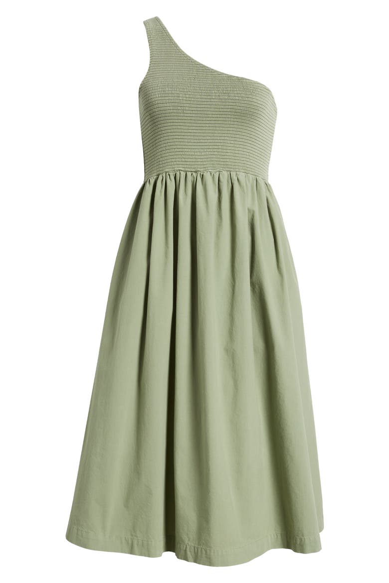 Connie One-Shoulder Fit & Flare Dress, Alternate, color, SEA SPRAY