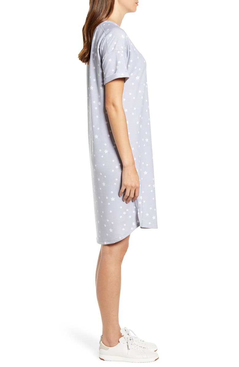 Caslon<sup>®</sup> Short Sleeve Sweatshirt Dress, Alternate, color, 