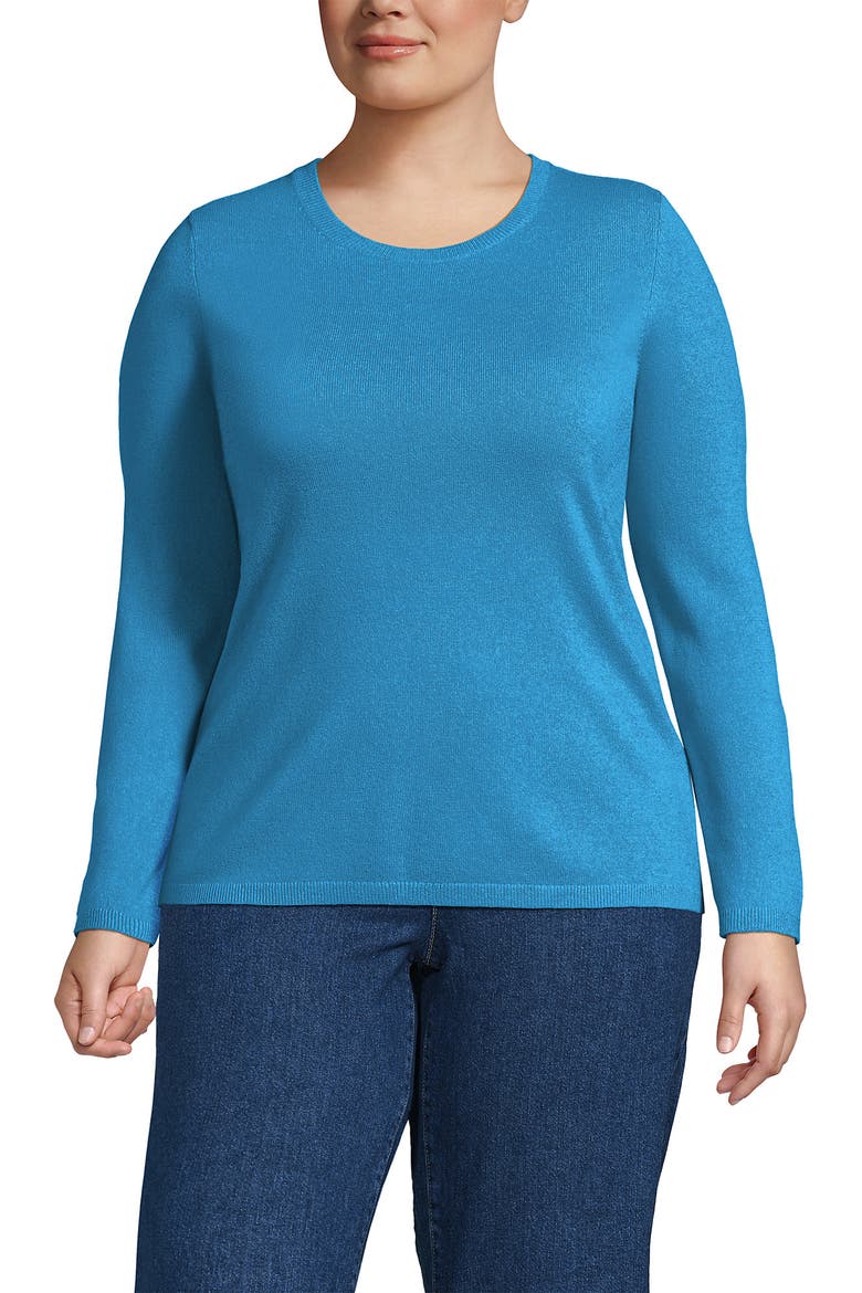 Plus Size Cashmere Sweater, Main, color, Cyan