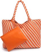 MODA LUXE Solana - Mixed Material Tote