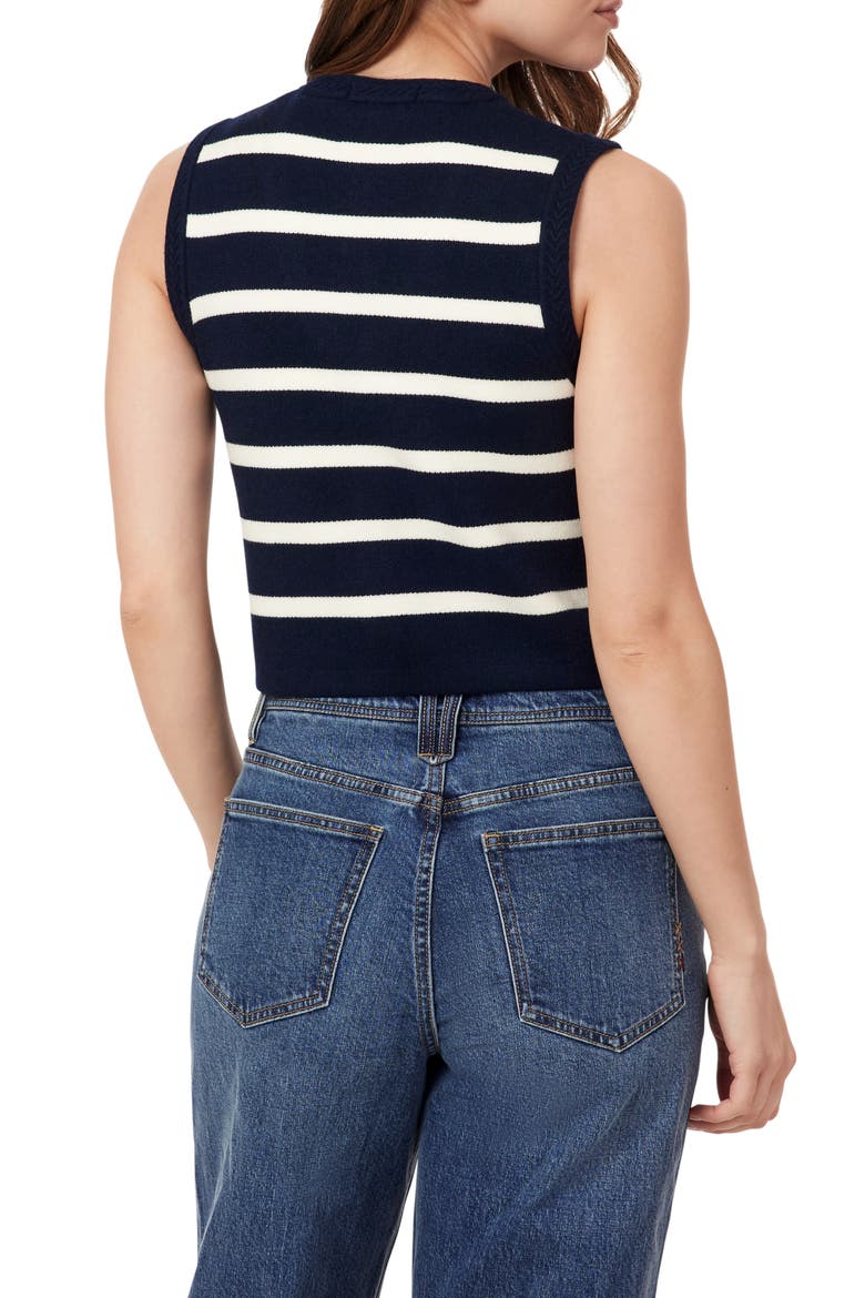 Sweater Vest, Alternate, color, MARITIME BLUE/ SUGAR SWIZZLE