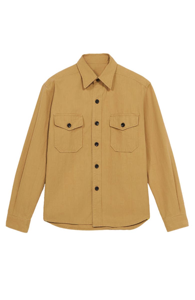Fortela Military Cotton Overshirt, Main, color, Camel