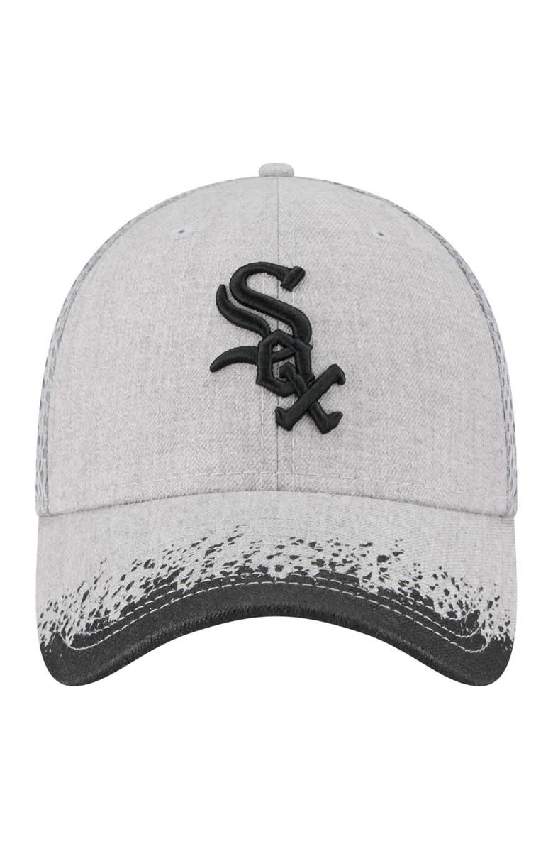 New Era Men's New Era Gray Chicago White Sox Visor Paint Splatter 39THIRTY Flex Hat, Alternate, color, Gray
