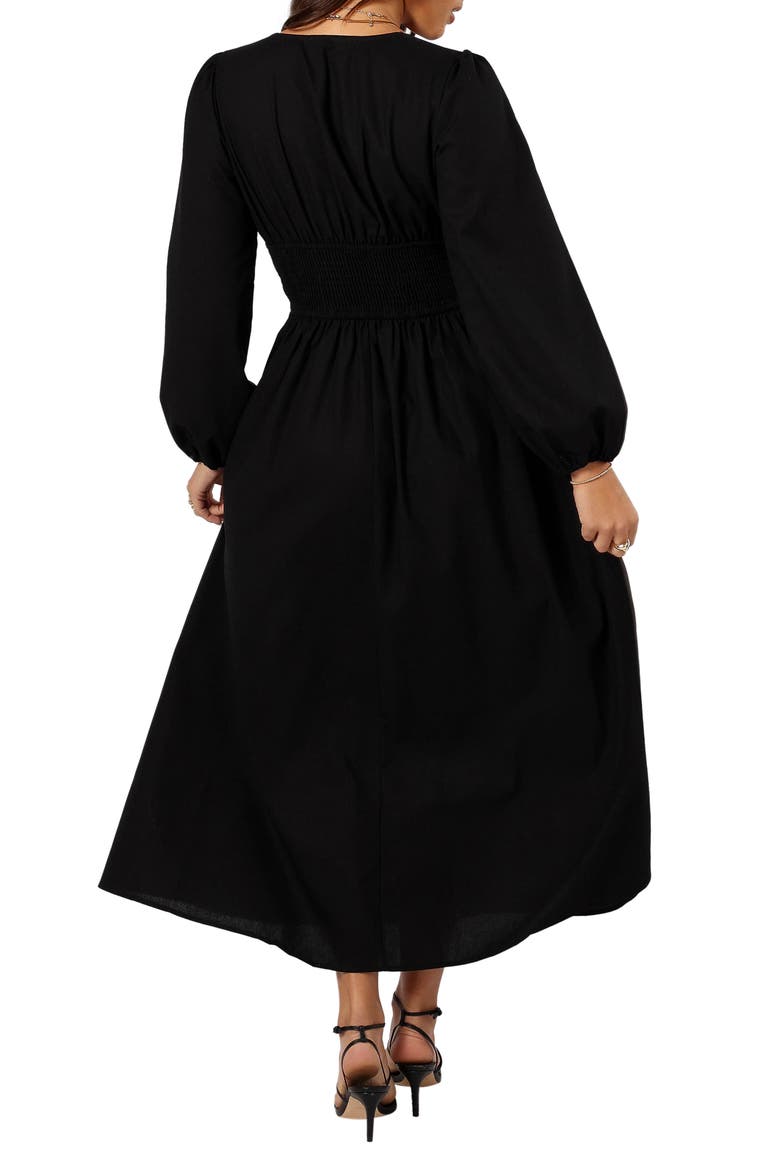 Cece Long Sleeve Maxi Dress, Alternate, color, BLACK